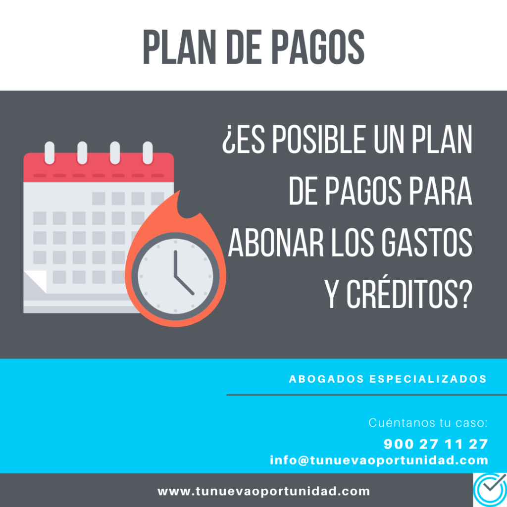 Plan de pagos Segunda Oportunidad